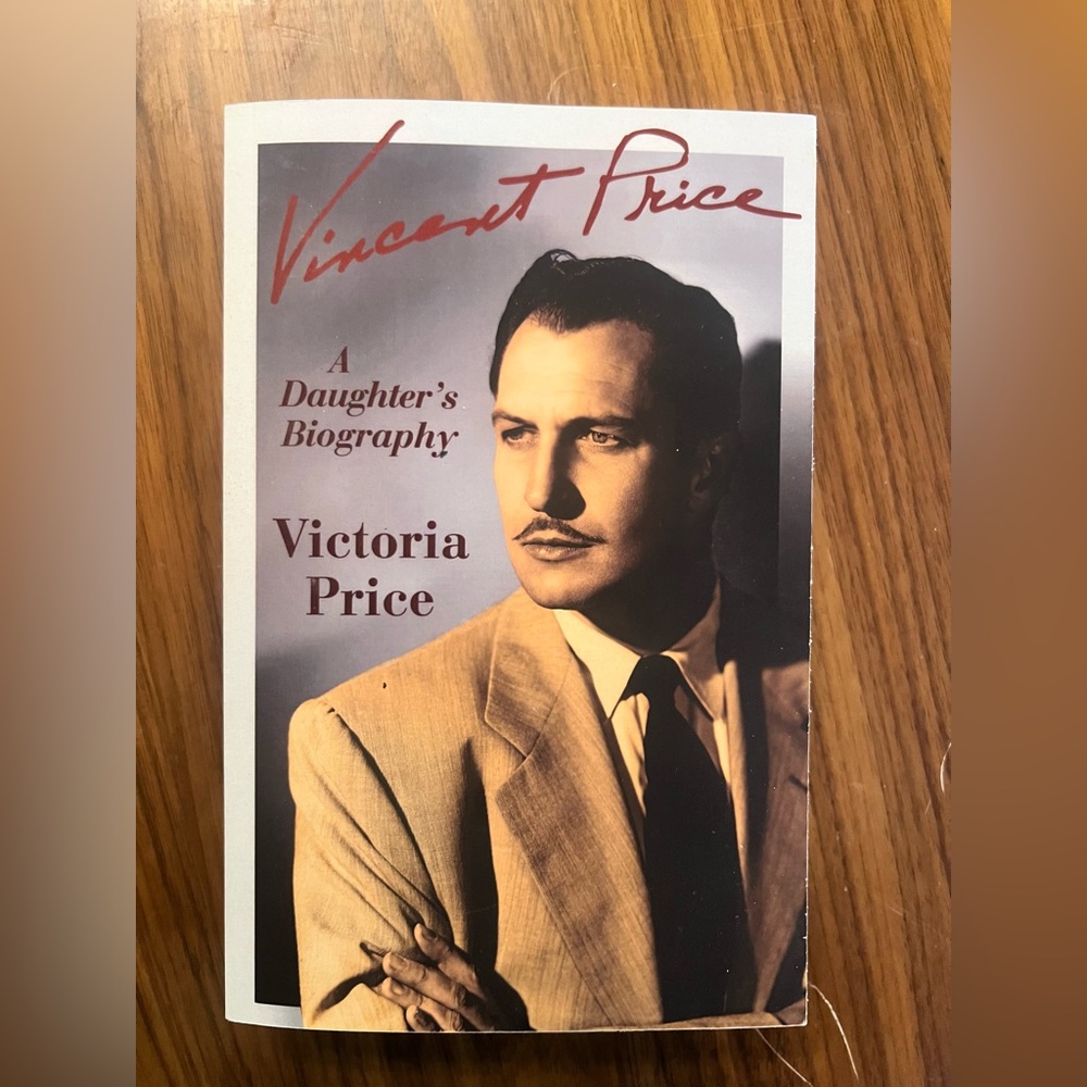 Vincent Price Biography Book signed by his daughter, Victoria price